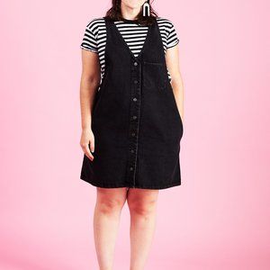 frank and oak pinafore jean dress